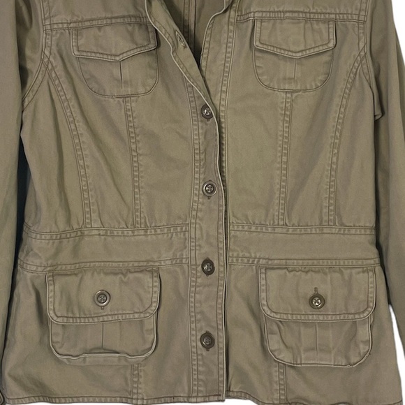 Aeropostale Tan Military Jacket Sz L - Picture 4 of 5